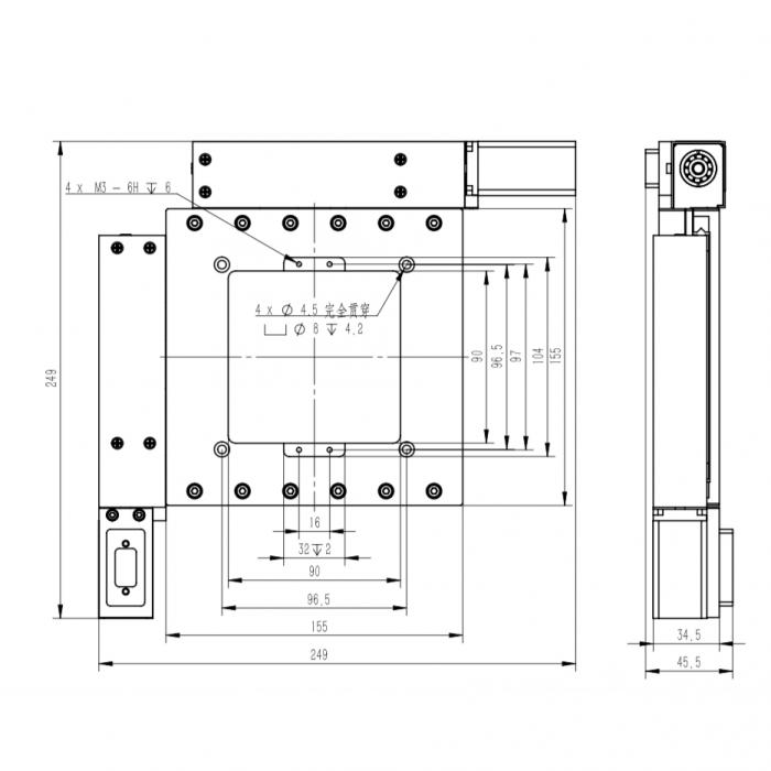 Motorized XY Table: J02DE50