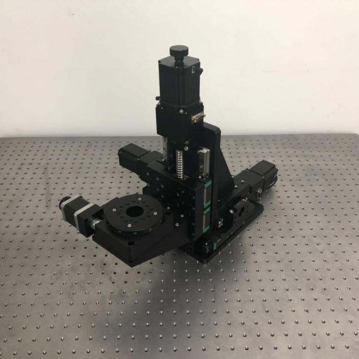 Motorized XYZ Rotating Micro Positioning Table: J03DP-XYZR5010