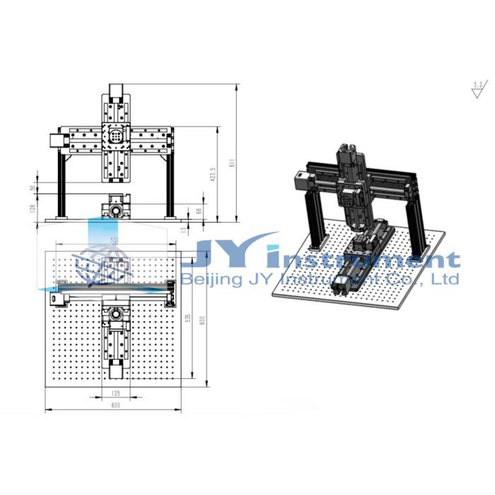 Motorized XYZ Rotating Micro Positioning Table with Base Plate：J03DP-XYZR1010