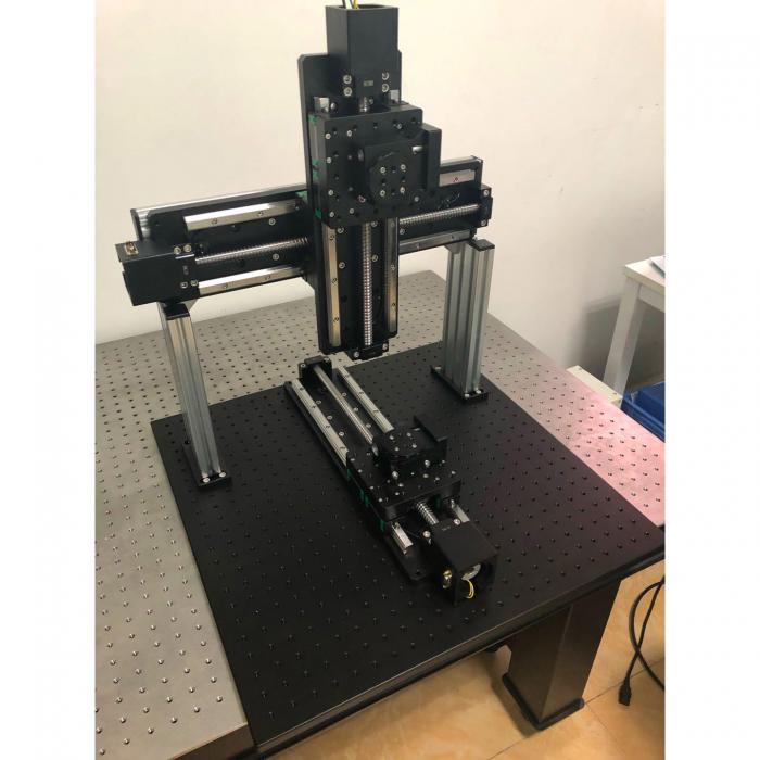 Motorized XYZ Rotating Micro Positioning Table with Base Plate：J03DP-XYZR1010