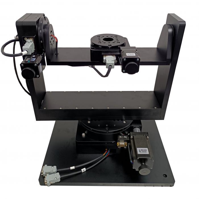 Motorized XYZ Rotary Table with Base Plate and Slip Ring