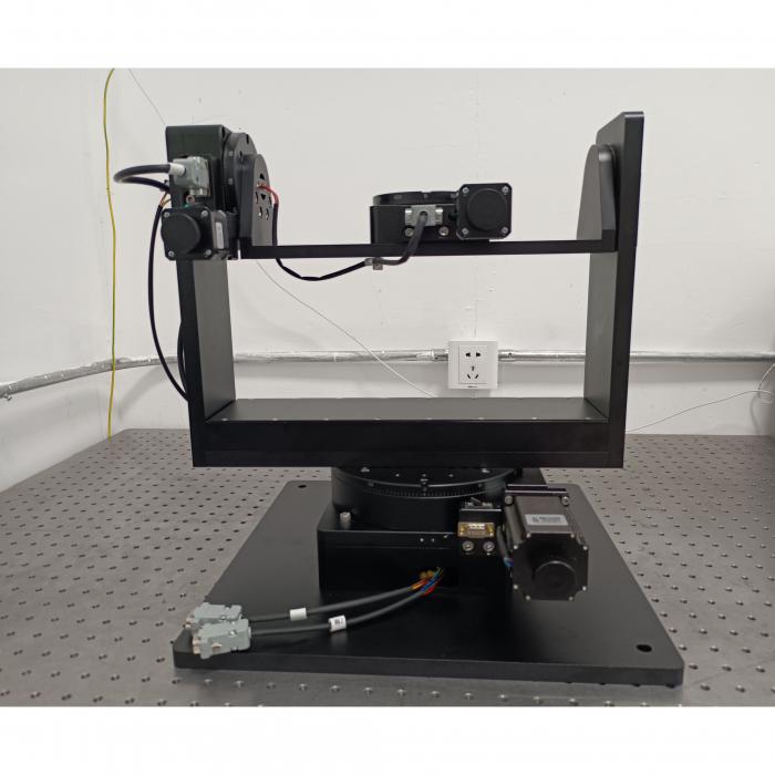 Motorized XYZ Rotary Table with Base Plate and Slip Ring