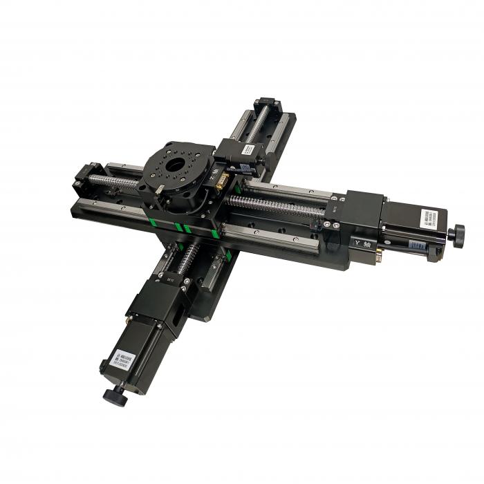 Motorized XY Table with Rotary Axis